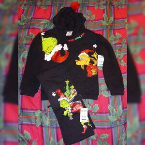 Merry Grinchmas Sweatpants & Hoodie 6/6x NWT Grinch Max